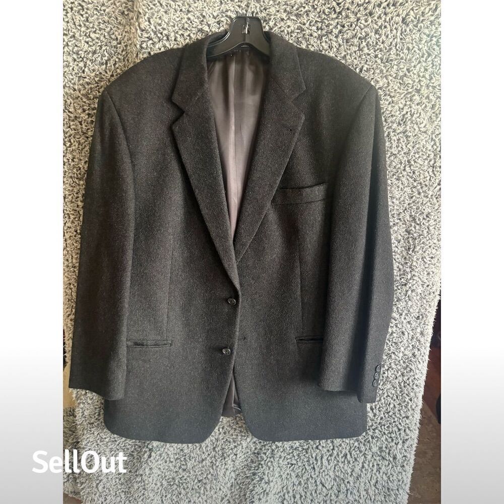 Pronto Uomo Men's Gray Cashmere Blazer Sport Coat Size 44 R  Formal sport